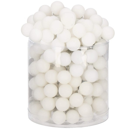 Lampki choinkowe 50 Led kuleczki biały ciepły z programatorem na baterie