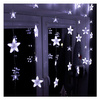 Kurtyna świetlna z pilotem 136 led girlanda gwiazdki, lampki wewnętrzno-zewnętrzne sople zimny biały