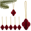 Bombki z papieru 6 szt. ozdoby choinkowe zawieszki świąteczne 4 cm rozkładane bordowe