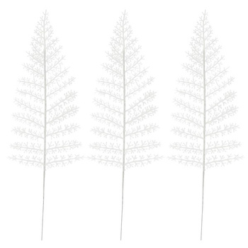 Sztuczny liść ozdoba 3 sz. świąteczna dekoracja do stroika biała