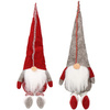 Para skrzatów 50cm ozdoba świąteczna, siedzący krasnal świąteczny, gnom czerwony, szary