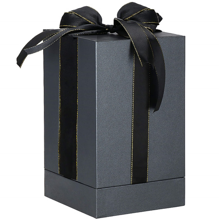 Wieczna róża w szklanym kloszu 21 cm świecąca dekoracja LED sztuczny kwiat biały