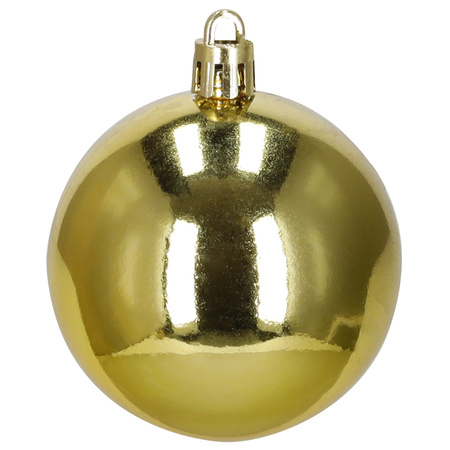 Bombki choinkowe, zestaw 36 szt. dekoracji do stroika, nietłukące złote