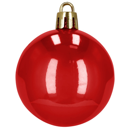 Bombki choinkowe, zestaw 100 szt. dekoracji do stroika nietłukące, czerwone