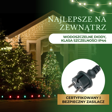 Lampki choinkowe 1000 Led biały ciepły 81,5 m oświetlenie świąteczne IP44