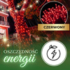 Lampki choinkowe 300 led czerwone 21,5 m oświetlenie świąteczne