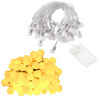 Lampki dekoracyjne 50 LED kulki biały ciepły