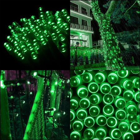 Lampki choinkowe 300 led zielone 22,5 m oświetlenie świąteczne