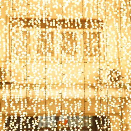 Kurtyna świetlna 200 led girlanda, lampki sople biały ciepły