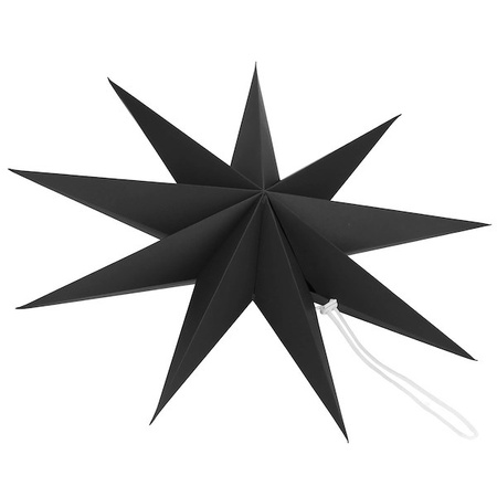 Gwiazda świąteczna papierowa 3d 60 cm zawieszka choinkowa czarna