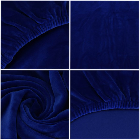 Pokrowiec na krzesło uniwersalny granatowy velvet