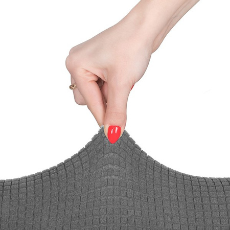 Pokrowiec na krzesło uniwersalny grafitowa krata