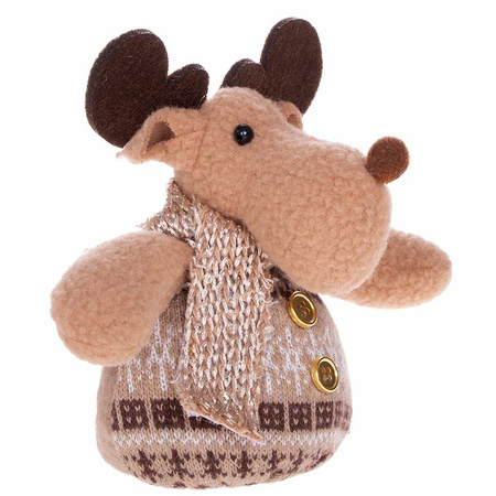 Renifer 16cm ozdoba świąteczna, krasnal świąteczny, gnom brązowy