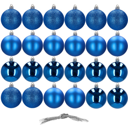 Bombki choinkowe 6 cm na choinkę zestaw 24 szt.