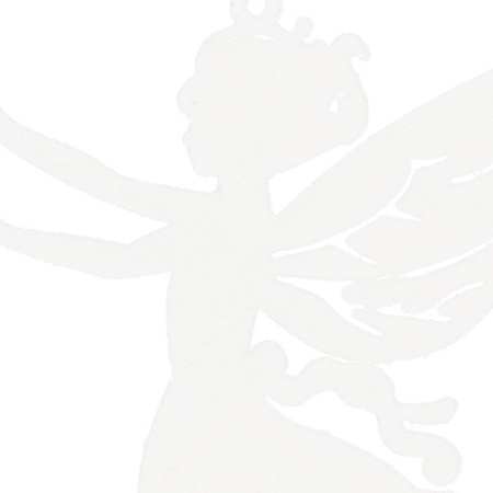 Zawieszka na choinkę wróżki 3 szt. ozdoba świąteczna 14,5 cm biały brokat