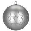 Srebrne bombki choinkowe 11 cm 12 szt. komplet dekoracje świąteczne zdobione