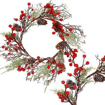 Wieniec świąteczny ozdoba na drzwi wianek bożonarodzeniowy