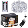 Lampki choinkowe z pilotem 300 led druciki na prąd biały zimny
