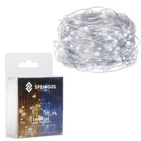 Lampki choinkowe 50 LED biały zimny 5 m