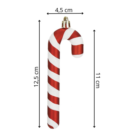 Bombki choinkowe, dekoracje świąteczne do stroika zestaw 4 szt. laska cukrowa, nietłukące