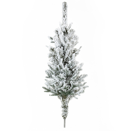 Sztuczna choinka jak żywa 180 cm świerk kaukaski ośnieżony nowoczesny, ze stojakiem