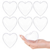 Bombki akrylowe 7cm serce plastikowe decoupage zestaw 8 szt.