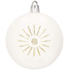 Bombki choinkowe 30 szt. ozdoby świąteczne zestaw 7cm biało-złote