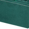Kuferek, szkatułka na biżuterię 12x12x12 cm zielony welurowy organizer z przegródkami