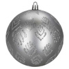 Srebrne bombki choinkowe 11 cm 12 szt. komplet dekoracje świąteczne zdobione