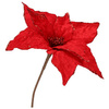 Gwiazda betlejemska 26 cm sztuczny kwiat, poinsecja czerwona z brokatem