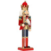 Dziadek do orzechów 31 cm z berłem, drewniany żołnierzyk multikolor, figurka świąteczna