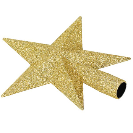 Czubek na choinkę 15 cm szpic, gwiazda złota