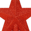 Czubek na choinkę 15 cm szpic, gwiazda czerwona