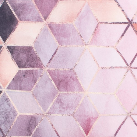 Poszewka dekoracyjna 40x40cm na poduszkę, jasiek różowy geometryczny