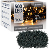 Lampki choinkowe 500 led biały ciepły + flash 25m oświetlenie świąteczne IP44