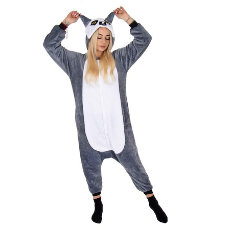 Piżama jednoczęściowa kigurumi damska kombinezon lemur rozmiar S