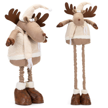 Świąteczny renifer 110 cm ozdoba pod choinkę figurka dekoracja bożonarodzeniowa