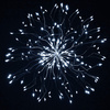 Lampki eksplodująca gwiazda 100 Led biały zimny z programatorem na baterie