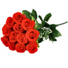 Bukiet sztucznych róż 12 kwiatów dekoracyjne czerwone