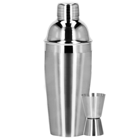 Zestaw barmański 5 elementów do drinków shaker 750 ml stal nierdzewna srebrny