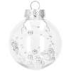 Bombki choinkowe przeźroczyste 30 szt. srebrny, złoty 7cm zestaw choinkowy