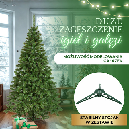 Choinka sztuczna premium 180 cm jodła zielona