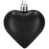 Bombki choinkowe 7 cm dekoracje świąteczne 8 szt. nietłukące serca, czarne