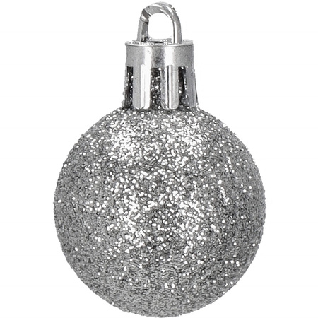 Bombki choinkowe 40 szt. ozdoby świąteczne różowe, białe