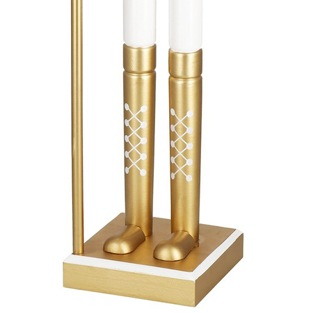 Dziadek do orzechów 125 cm drewniany żołnierzyk złoty, figurka świąteczna