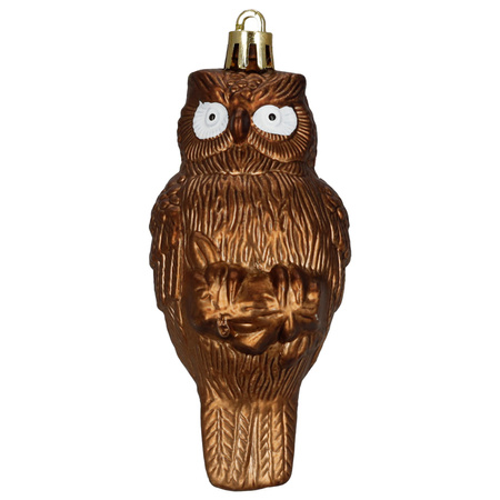 Bombki choinkowe kształtki 14 szt. dekoracje świąteczne ozdoby nietłukące brązowe