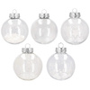Bombki choinkowe 30 szt. przeźroczysty 7 cm zestaw choinkowy