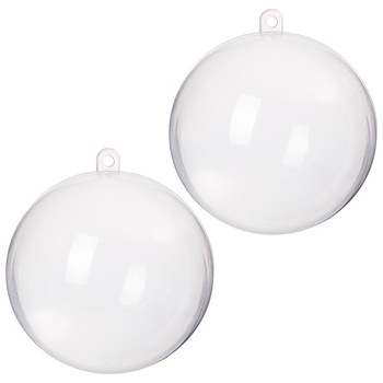 Bombki akrylowe 16cm kula plastikowa decoupage zestaw 2 szt