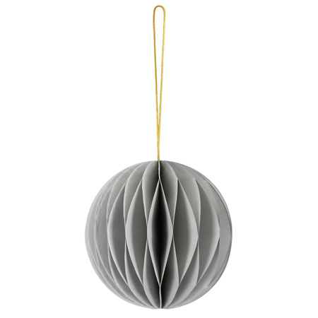 Bombki z papieru 6 szt. ozdoby choinkowe zawieszki świąteczne 8 cm rozkładane, szary