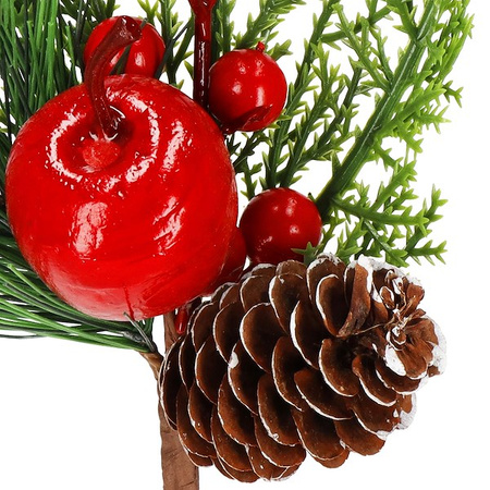 Gałązka świąteczna sztuczna dekoracja do stroika 27 cm